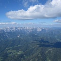 Flugwegposition um 14:25:08: Aufgenommen in der Nähe von St. Katharein an der Laming, 8611, Österreich in 2525 Meter